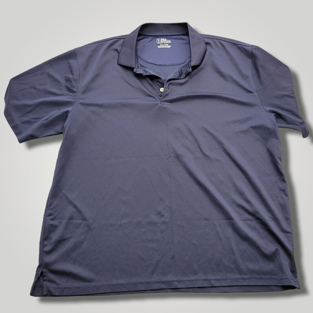 PGA Tour Polo Short Sleeve Shirt Men's Size 2XL Golf Active Blue 100% Polyester